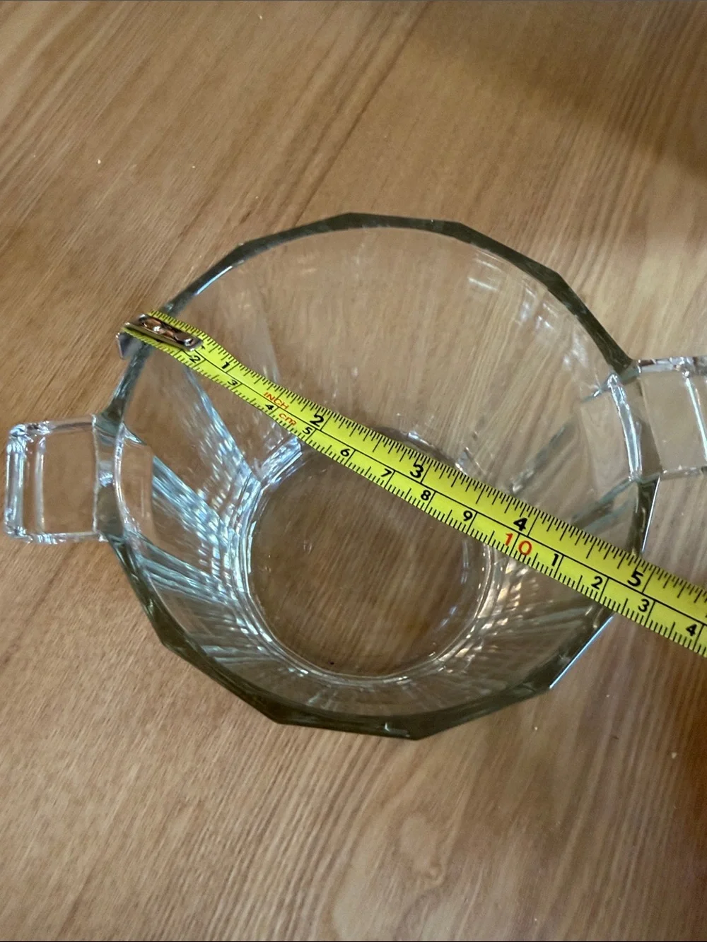 Clear Glass Ice Bucket with Handles - Classic Home Dining